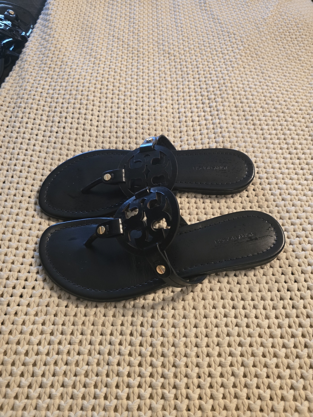 Tory Burch Black Miller  Sandals